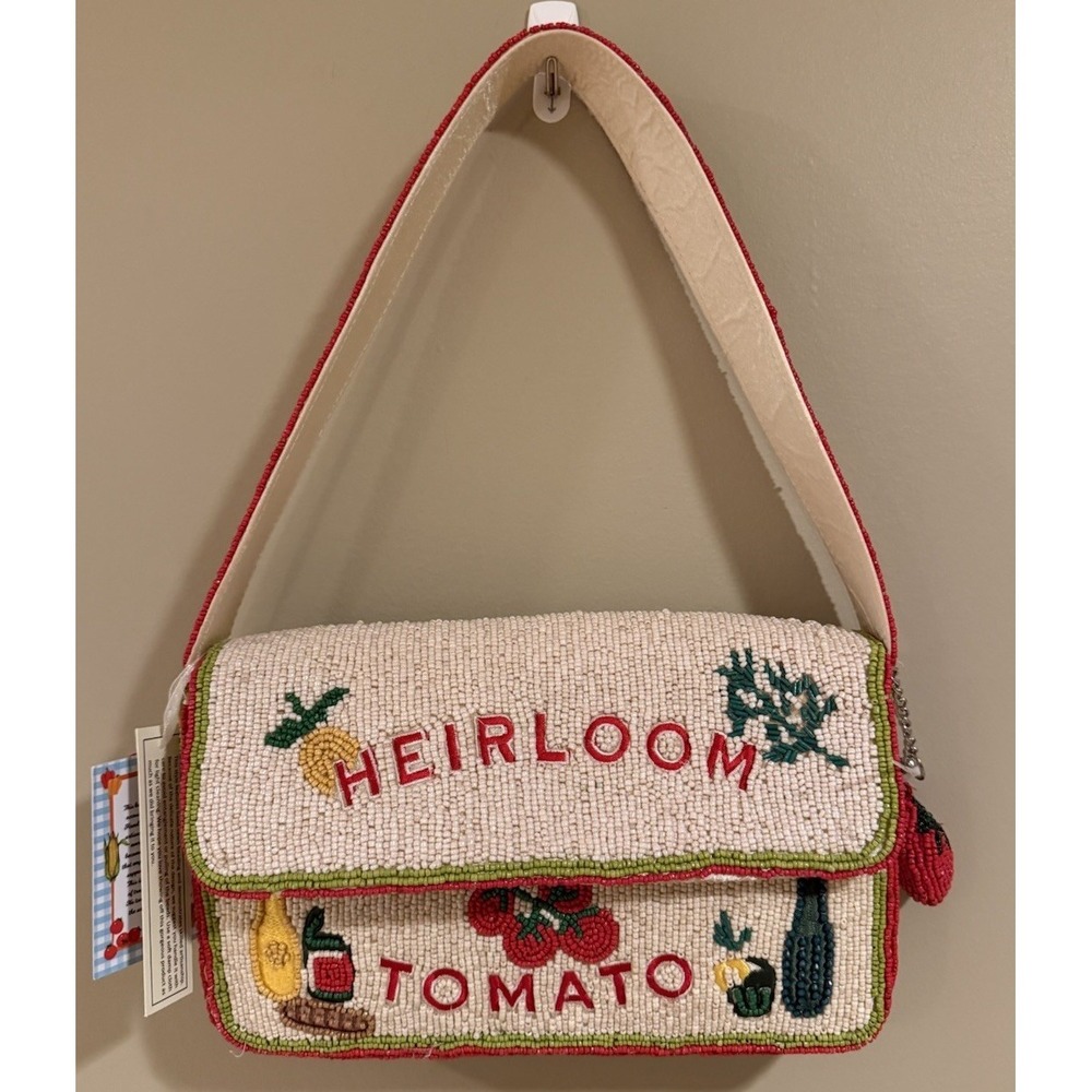 New Release Handcrafted in India Heirloom Tomato Beaded Bag Viral TikTok
